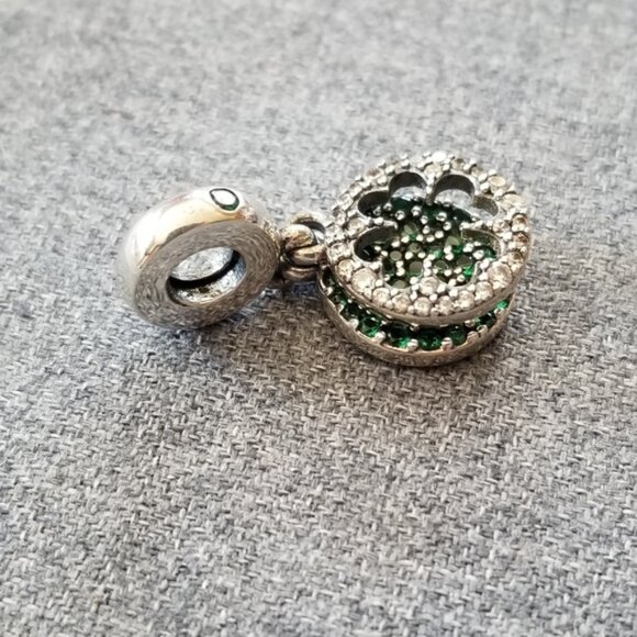 Pandora Lucky Four Leaf Clover Dangle Charm - Picture 4 of 11